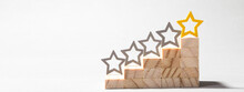 Customer Experience Concept, Best Excellent Services Rating For Satisfaction. Five Star