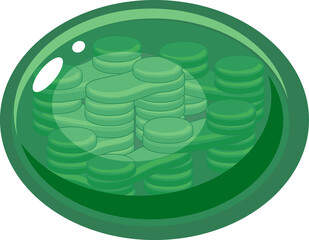 Sticker - Structure of higher-plant chloroplast isolated on white background