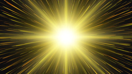 Sticker - Light effect. Star burst. Gold glitter star or sun. Vector background