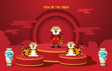 Sticker - chinese new year tigers