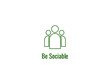 Be sociable logo vector illustration