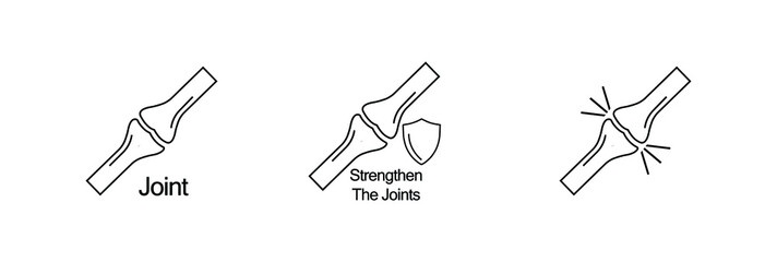 Wall Mural - strengthen the joints icon vector illustration