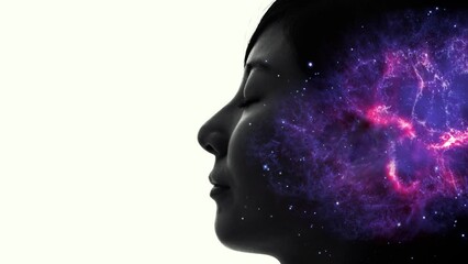 Poster - Mindfulness concept. Psychology. AI (Artificial Intelligence). Deep learning. 