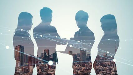 Aufkleber - Business network concept. Human Resources. Group of businesspeople.
