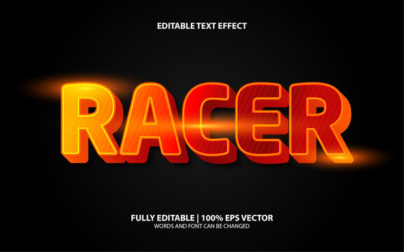 Text Effect Editable Racer