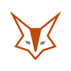 Sticker - fennec fox logo icon minimal vector illustration flat style design