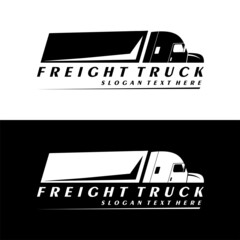 freight truck logo design concept vector