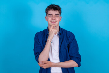 Poster - portrait of teenager isolated on background