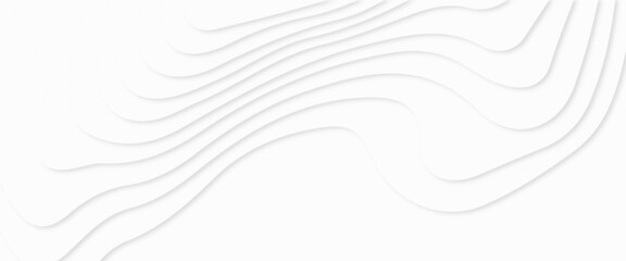 Poster - abstract circle blank paper white and gray tone vector background, abstract soft white background with waves, textured Papercut | background | abstract background| 