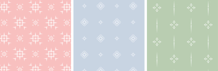 Set of festive seamless patterns - vector