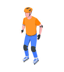 Sticker - Rollerskating Isometric Icon