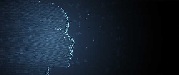 Conceptual technology illustration of artificial intelligence