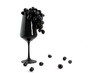 © Olga - Dark blue grape in black vine glass