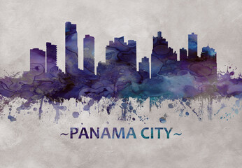 Fototapete - Panama City skyline