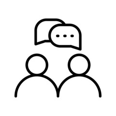 Poster - business communication group chat bubble icon