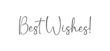 Best Wishes Calligraphy Text Word. Hand Drawn Style Lettering.