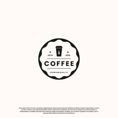 Wall Mural - vintage coffee logo design. retro coffee shop logo.