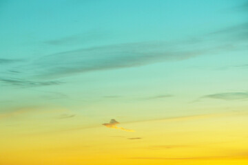 Wall Mural - clouds in the sky are illuminated from below by the light of the sun. beautyfull sky wallpaper and b