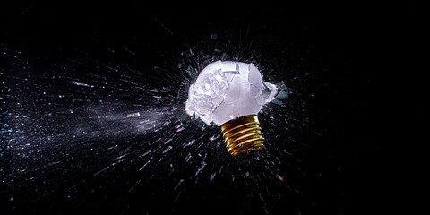Wall Mural - electric light bulb explosion
