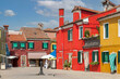 canvas print picture - Bunte Hausfassaden, Burano, Venedig