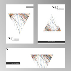 Aufkleber - Vector triangle lines. Graphic Futuristic geometric pattern illustration