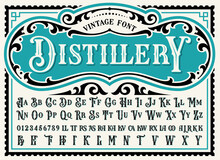 Vintage Display Font, This Font Can Be Used For Vintage Logotypes, Alcohol Labels, Or For Other Packages.