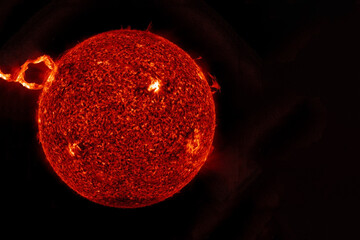 Wall Mural - the sun from space on a dark background. elements of this image furnished by nasa