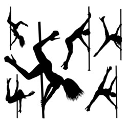 Sticker - female pole dancer silhouette good use for any design you want