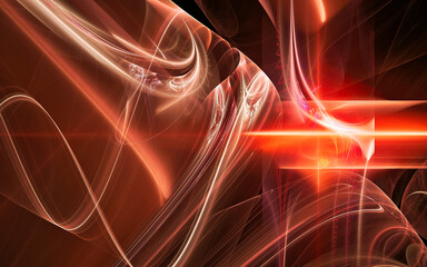 Aufkleber - digital illustration abstract image generated fractal background image wallpaper pattern of various geometric shapes and lines of various colors for computer graphics or web design