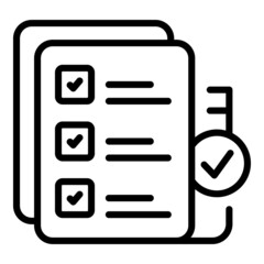 Canvas Print - Education exam icon outline vector. Online test. School study