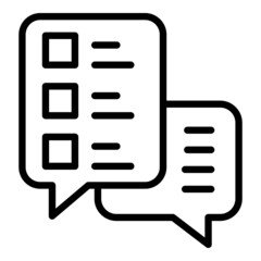 Poster - Online study chat icon outline vector. Digital student. Internet homework