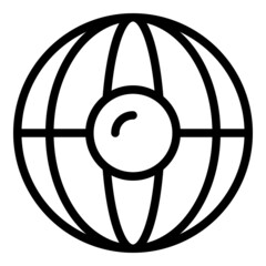 Poster - travel centre globe icon outline vector. around map. global earth