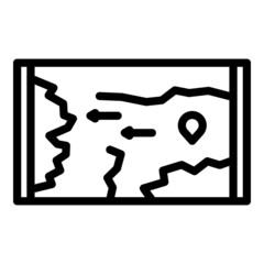 Poster - travel location map icon outline vector. world globe. global earth