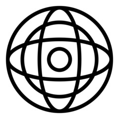 Poster - travel globe icon outline vector. world around. tourism map