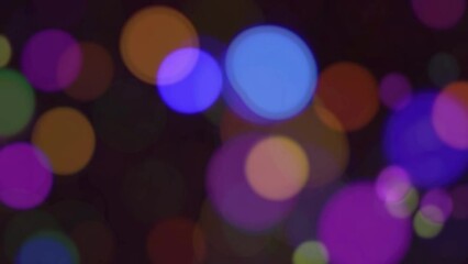 Canvas Print - Big bokeh movie, glowing magical lights. Abstract background for tv show, intro, opener, christmas theme, holiday, party, event, music clips, advertising footage. Can used in vertical position.