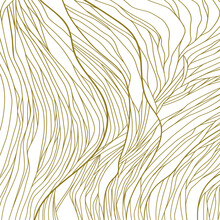 Abstract Background With Organic Pattern Of Fine Tangled Lines. Hand Drawn Vector Illustration. Flat Color Design, Easy To Recolor.