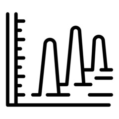 Poster - Graph chart icon outline vector. Data market. Report finance