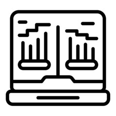 Poster - Analyst data icon outline vector. Research chart. Market report