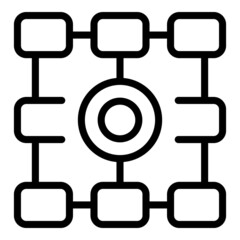 Poster - Data analysis icon outline vector. Business graph. Chart market