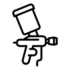 Poster - Aerosol gun icon outline vector. Air paint. Sprayer paint