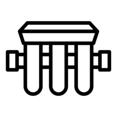 Poster - Osmosis equipment icon outline vector. Water filter. Purifier house