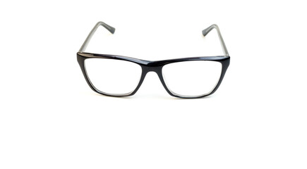 Poster - eyeglasses on a white background with a black rim