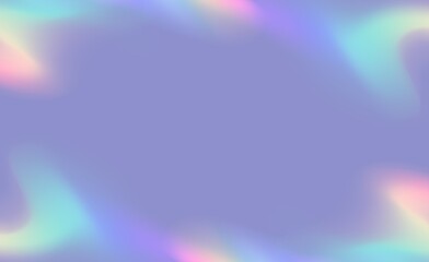 Refraction effect, wall with rainbow sunlight frame, holographic rays with transparency. Blurred overlay texture