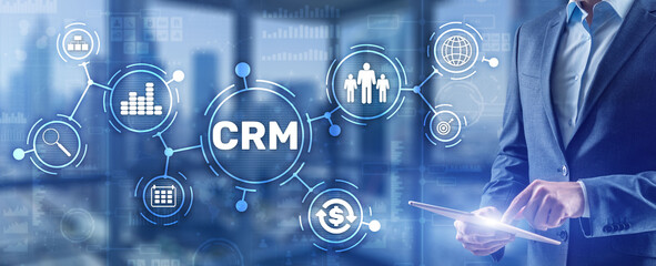 Wall Mural - CRM Customer Relationship Management. Customer orientation concept