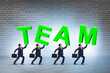 © Elnur - Teamwork concept with people carrying team letters