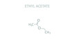 © Inna - Ethyl acetate molecular skeletal chemical formula.