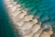 © Tandem Stock - Aerial view of a river with sand bar exposed at low tide, Oregon coast, USA.