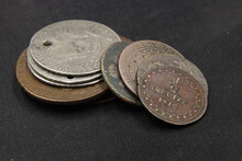 A Pile Of Antique Austrian Coins