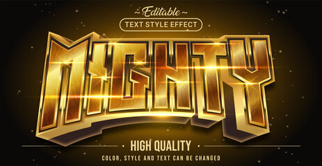 Poster - Editable text style effect - Golden Mighty text style theme.