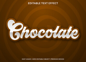 Poster - chocolate text effect style template with bold and abstract style use for business logo and brand